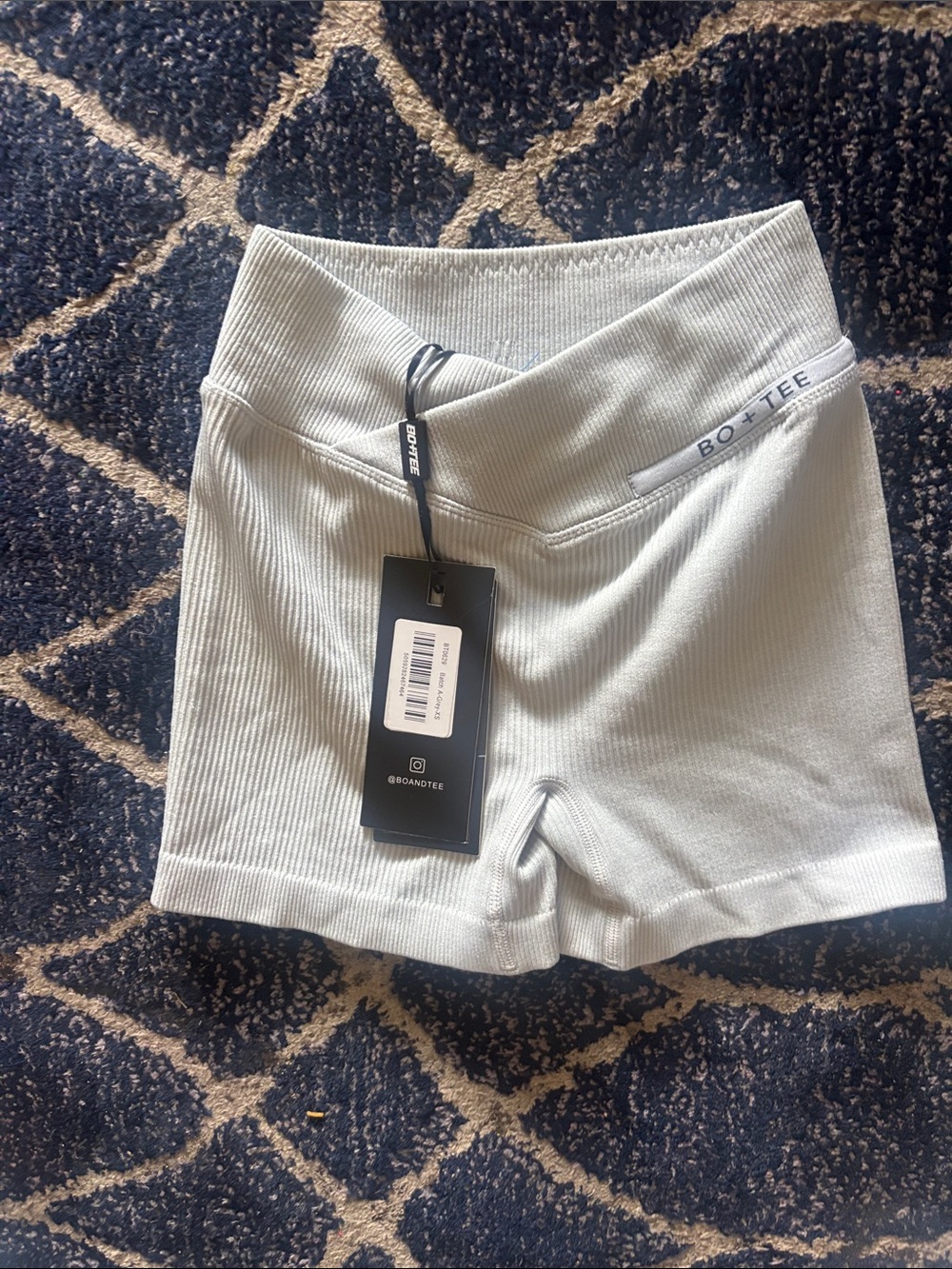 Women's Bo+tee Light Gray High-Waist Shorts